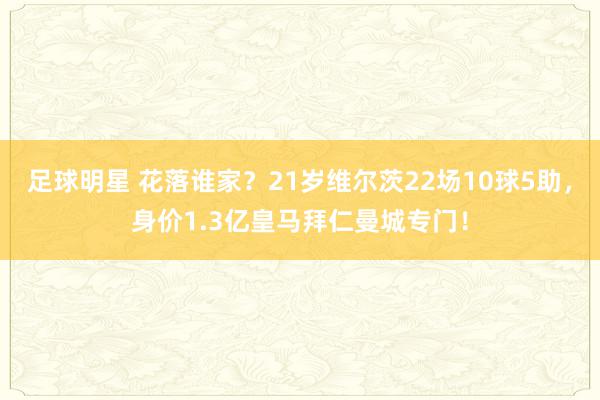 足球明星 花落谁家？21岁维尔茨22场10球5助，身价1.3亿皇马拜仁曼城专门！