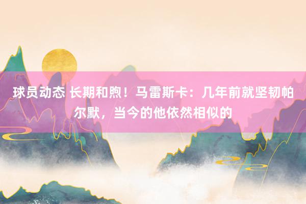 球员动态 长期和煦！马雷斯卡：几年前就坚韧帕尔默，当今的他依然相似的