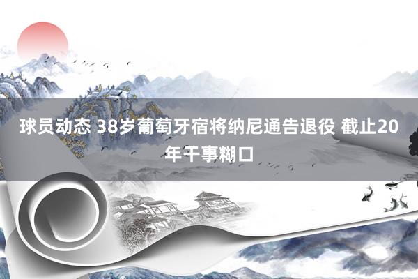 球员动态 38岁葡萄牙宿将纳尼通告退役 截止20年干事糊口