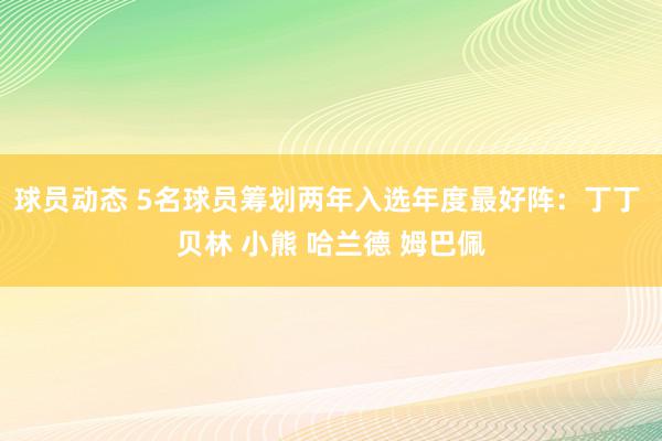 球员动态 5名球员筹划两年入选年度最好阵：丁丁 贝林 小熊 哈兰德 姆巴佩